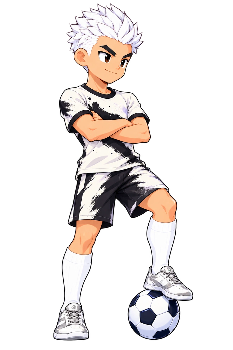 BLITZ com seu uniforme cosmético de futebol.